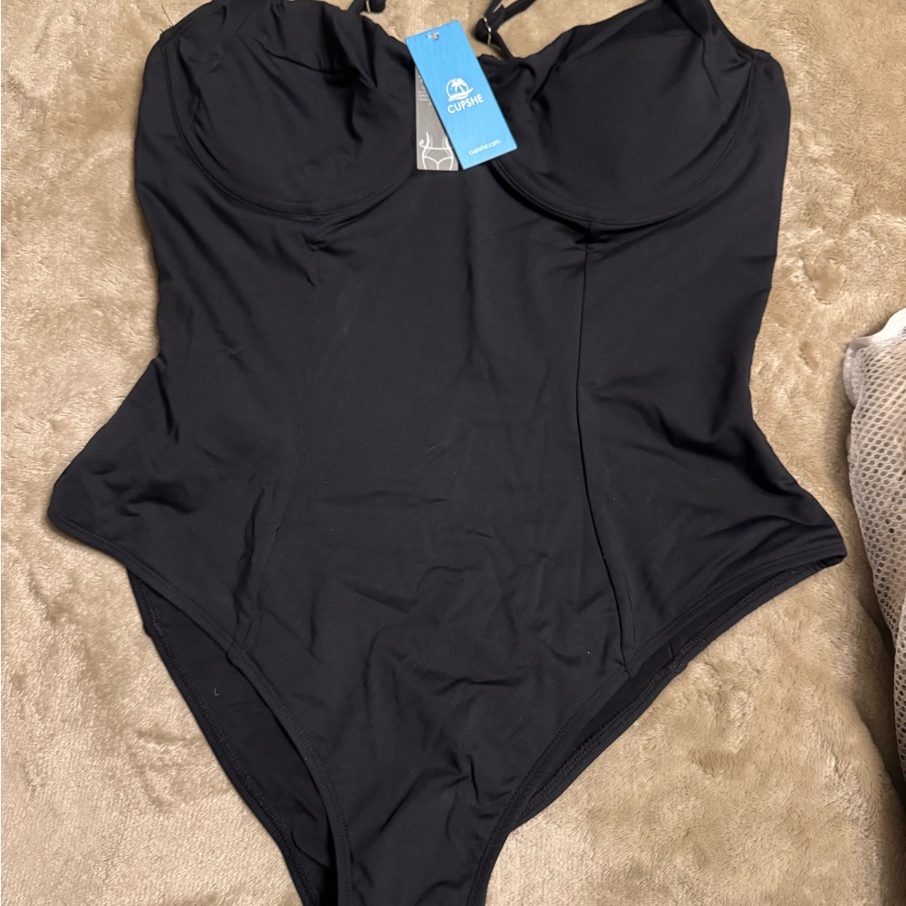 Chic Black Cupshe One Piece Swimsuit